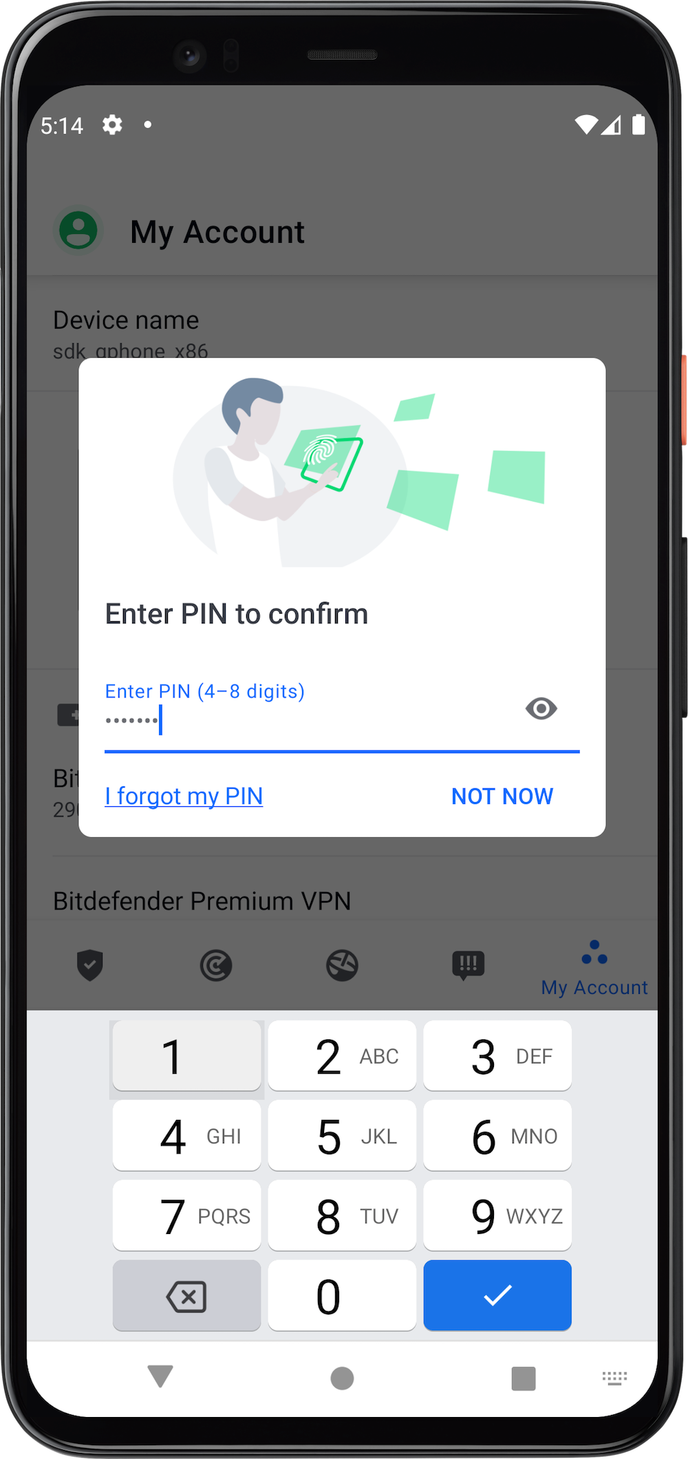 Cum se poate dezinstala Bitdefender Mobile Security pentru Android - PIN
