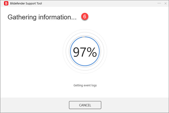 Cum generez un log Bitdefender support tool pe Windows - colectare rapoarte