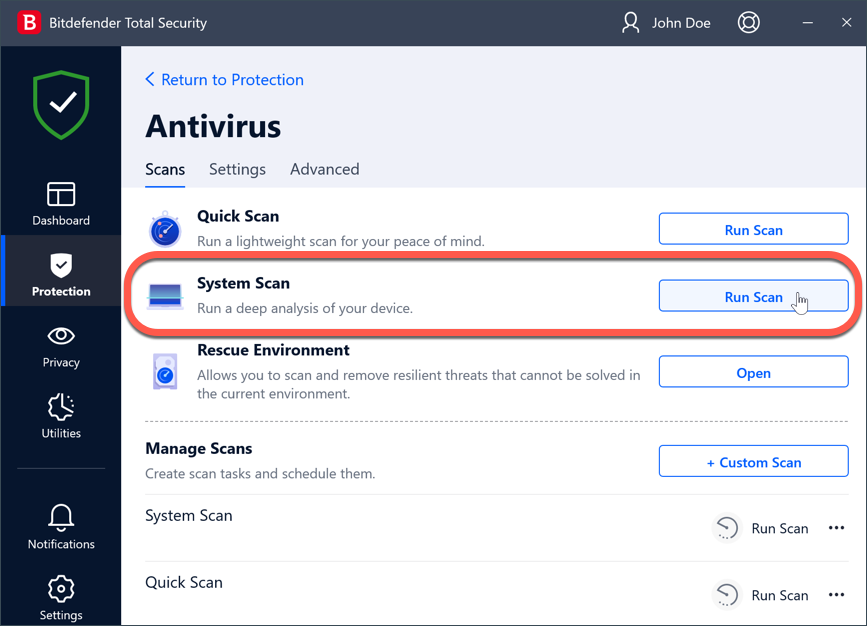 Scanare antivirus