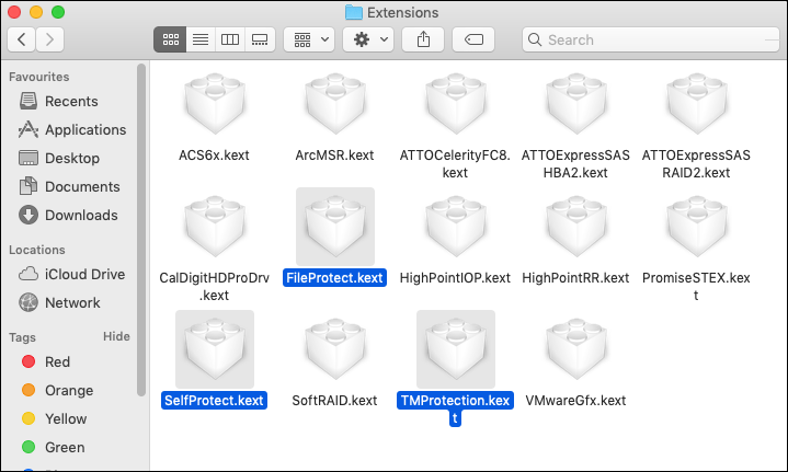 Cum pot dezinstala Bitdefender Antivirus for Mac - dosarul Extensii (Extensions).