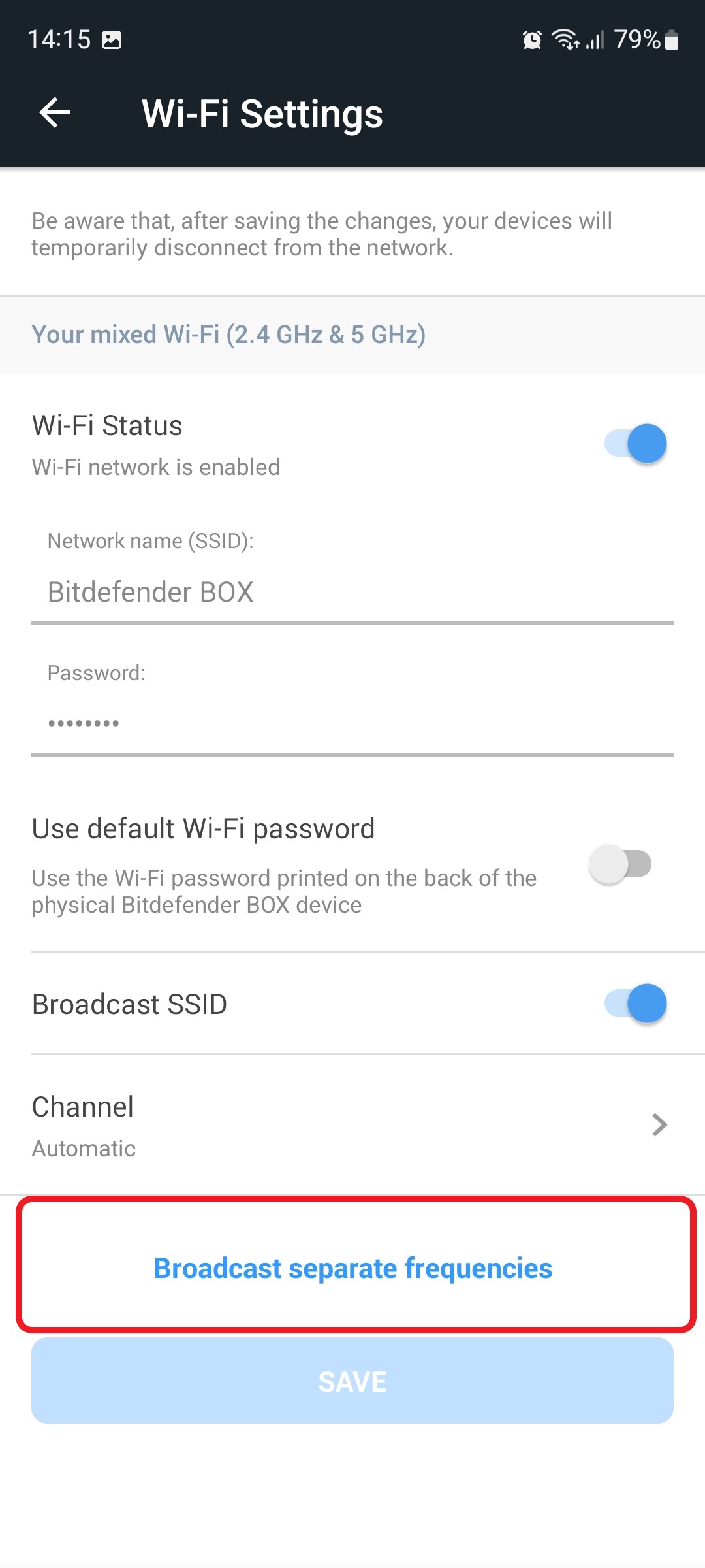 Cum se configurează SSID-uri separate pe Bitdefender BOX