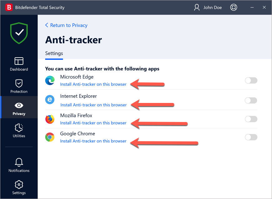 Cum se poate instala Anti-Tracker