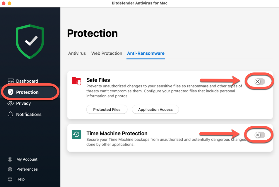 Cum se poate dezactiva Bitdefender Antivirus for Mac - Anti-ransomware