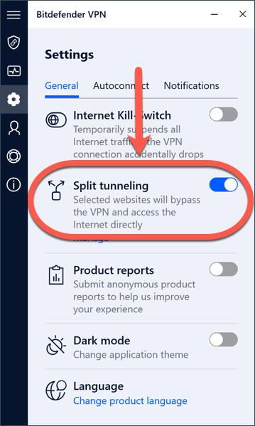 Folosirea Split Tunneling cand nu puteți accesa un site web pe Windows.