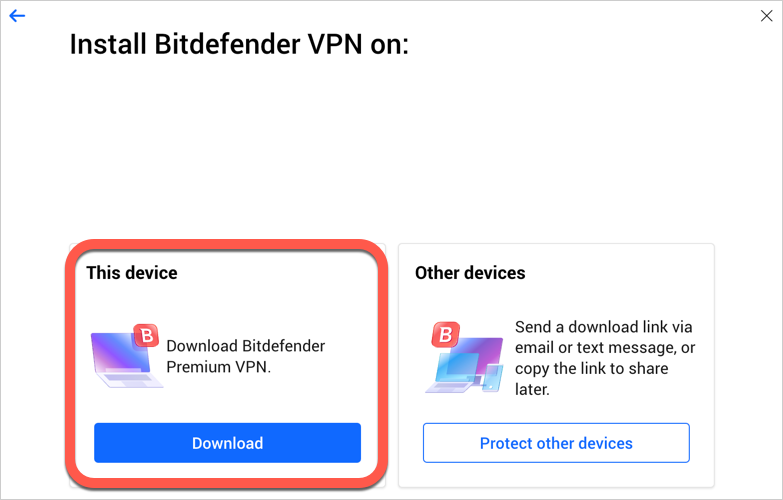 Install Bitdefender VPN