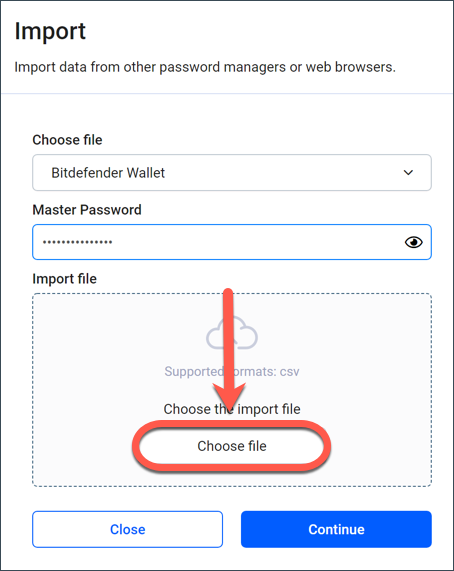 Cum se pot importa parole în Bitdefender Password Manager